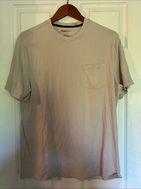 Soft Cotton Pocket Tee - Beige